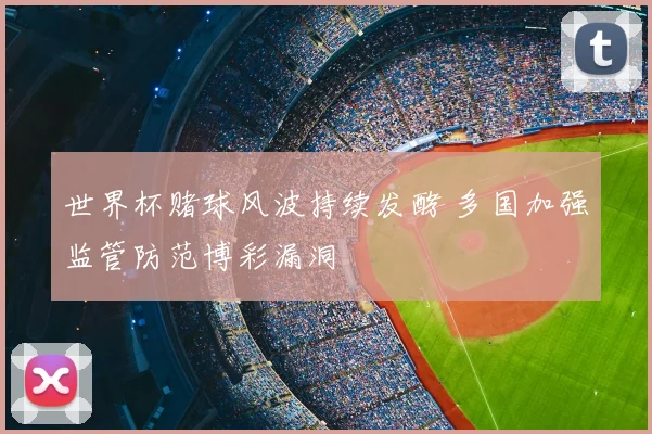 世界杯赌球风波持续发酵 多国加强监管防范博彩漏洞